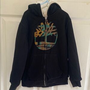 Timberland Black Sweatshirt with Colorful Tree Logo